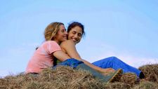 Carole and Delphine on the farm